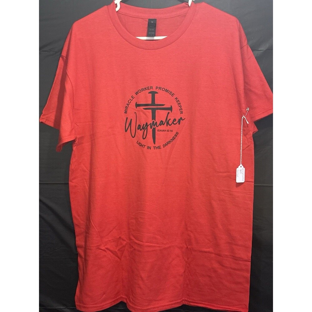 Waymaker Miracle Worker Graphic Unisex Red T-Shirt